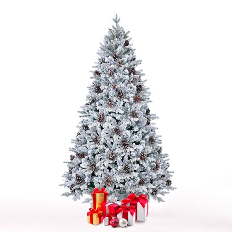 Árvore de Natal Sintética c/Neve Falsa de 210cm c/Pinheiros Bildsberg Promoção