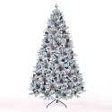 Árvore de Natal Artificial Sintética Coberta de neve 240cm Pinhas Uppsala Descontos