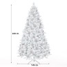 Árvore de Natal Artificial Sintética Coberta de neve 240cm Pinhas Uppsala Catálogo