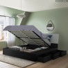 Cama de casal Moderna c/Arrumação Madeira 160x200 Steyr King Saldos