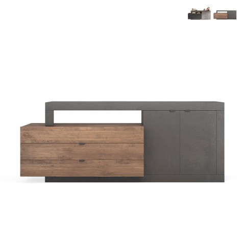 Armário de TV de 2 Portas 3 Gavetas Moderno 200x82x42cm Milton Promoção