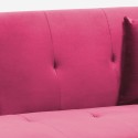 Sofá-cama  3 Lugares em Veludo Almofadas Moderno Elegante Reclinável Villolus 