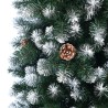 Árvore de Natal Verde 180cm, Efeito de Neve e Pinhas, Poyakonda Saldos