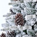 Árvore de Natal Artificial Sintética Coberta de neve 240cm Pinhas Uppsala Oferta