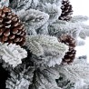 Árvore de Natal Artificial Sintética Coberta de neve 240cm Pinhas Uppsala Saldos