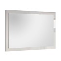 Espelho Moderno 110x60cm Parede Entrada Moldura Branco Brilhante Nadine Oferta
