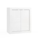 Armário de Casa de Banho com 2 Portas Branco Brilhante 70x35x78cm Willy Promoção