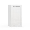 Armário de Casa de Banho com Economia de Espaço 1 porta 42x35x78cm Branco Brilhante Sammy Oferta