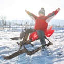 Trenó Desportivo para Neve Crianças Volante e Travões a Pedal Comet Venda