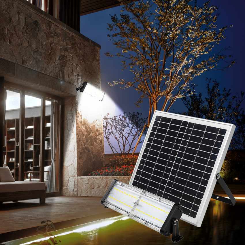 Foco de Luz LED Solar Para Jardim e Exterior 5000 Lumens Flood