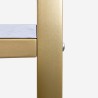 Mesa de Manicure Esteticista em Metal Dourado com Efeito de Mármore 110x43x81cm Lipota Descontos