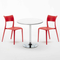 Mesa Redonda Branca com 2 Cadeiras 70x70cm Parisienne Long island Preço