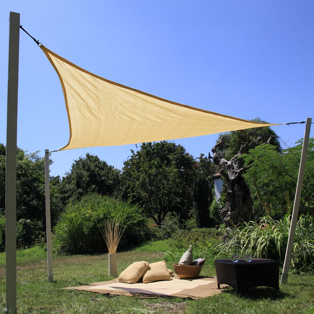 Cobertura Sombra Triangular para Jardim Uso Exterior Proteção UV Raios Solares Kurt