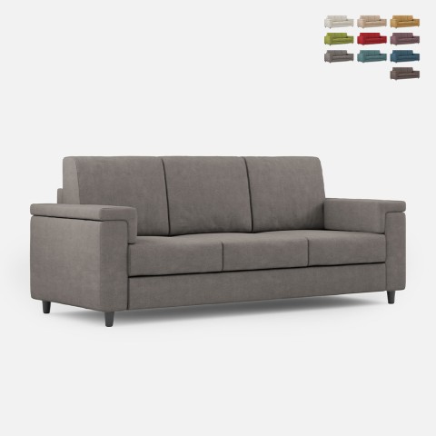 Sofá de 3 lugares capa tecido 208cm estilo moderno sala de estar Marrak 180 Promoção