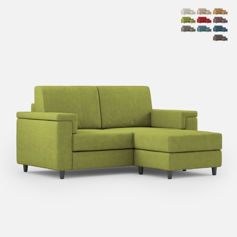 Sofá sala de estar moderno 2 lugares tecido 168cm com pufe Marrak 140P Promoção