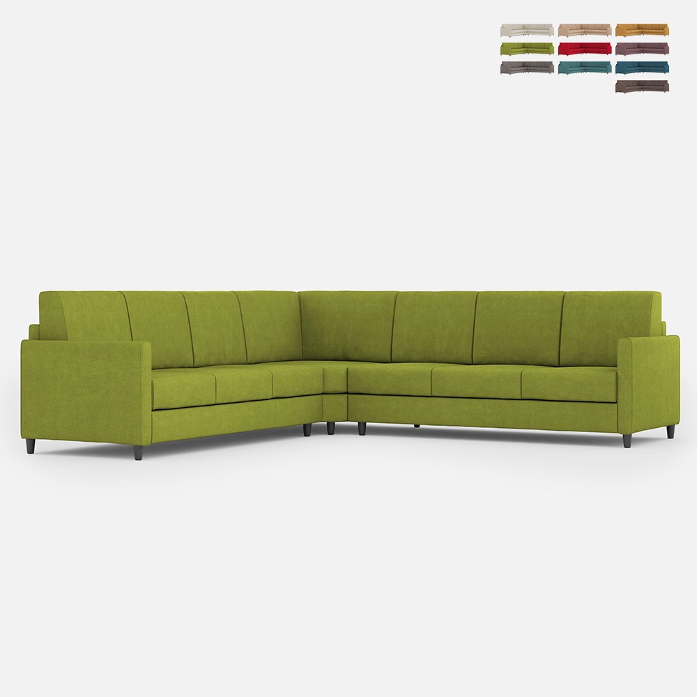 Sofá de Canto com 7 Lugares Grande Moderno 281x281cm Karay 218AG