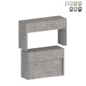 Conjunto de 2 Bancos Extensíveis de 66 a 290cm para Mesa de Jantar Pratika A + B Estoque