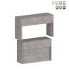 Conjunto de 2 Bancos Extensíveis de 66 a 290cm para Mesa de Jantar Pratika A + B Estoque
