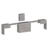 Conjunto de 2 Bancos Extensíveis de 66 a 290cm para Mesa de Jantar Pratika A + B 