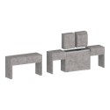 Conjunto de 2 Bancos Extensíveis de 66 a 290cm para Mesa de Jantar Pratika A + B 