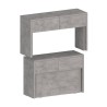 Conjunto de 2 Bancos Extensíveis de 66 a 290cm para Mesa de Jantar Pratika A + B 