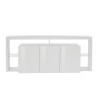 Aparador 3 portas 200x40x80cm estante moderna prateleiras de vidro Pibrac Medidas