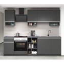 Cozinha linear completa 256cm design moderno componível Domina 