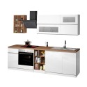 Cozinha Moderna Completa Elegante Resistente Modular 256cm Unica Custo