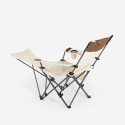 Cadeira de acampamento dobrável, ajustável, apoio para os pés e porta-copos Cayambe Oferta