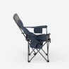 Cadeira dobrável de camping com encosto reclinável e apoio para os pés Trivor. Descontos