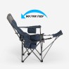 Cadeira dobrável de camping com encosto reclinável e apoio para os pés Trivor. Catálogo