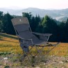 Cadeira dobrável de camping com encosto reclinável e apoio para os pés Trivor. Venda