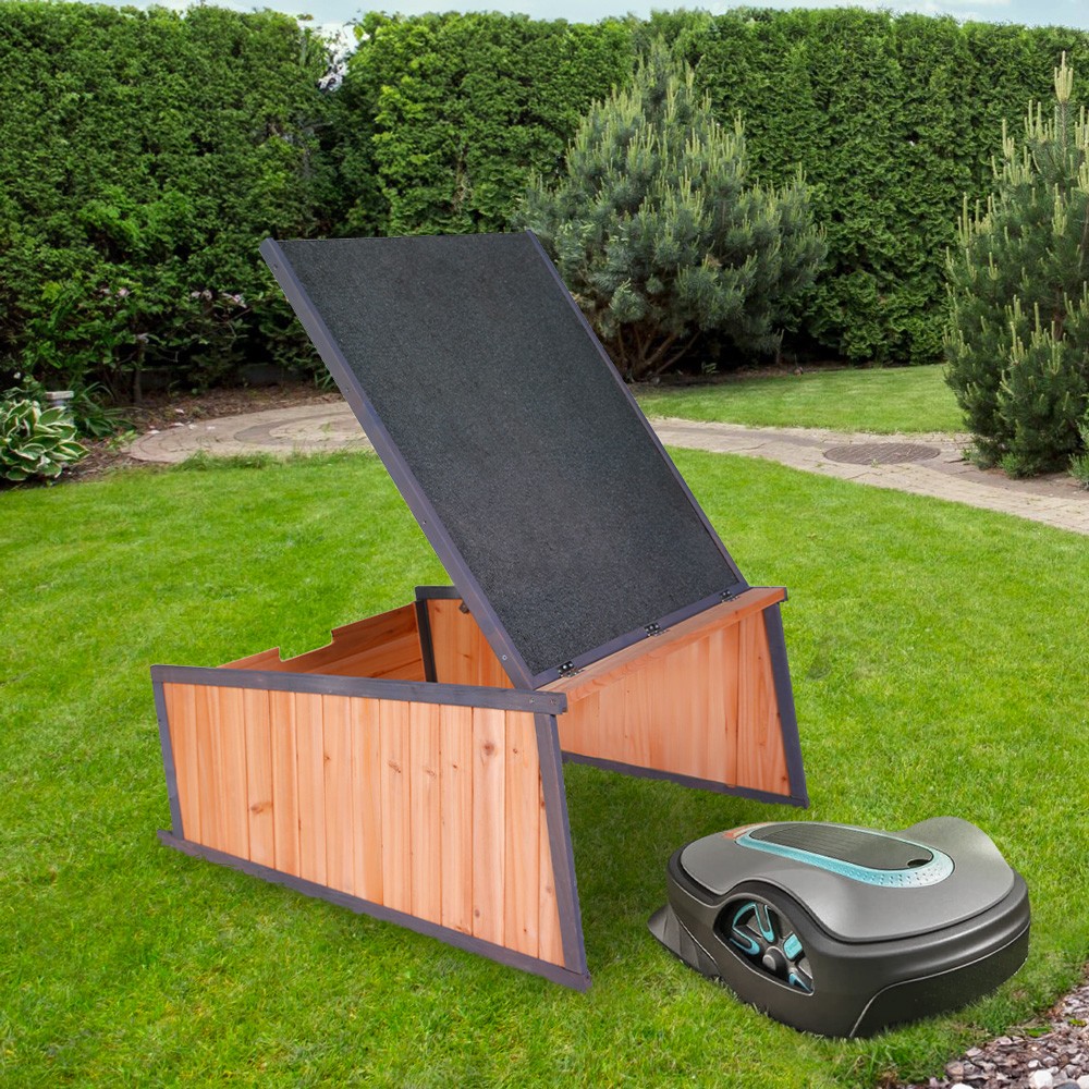 Garagem de Madeira Máquina Cortar a Relva para Jardim Grouse