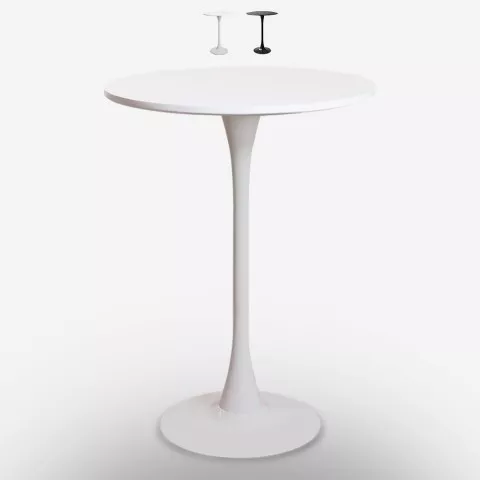 Tavolo Bar Alto Goblet Moderna Redonda 60cm Moderna Elegante Gerbys Promoção