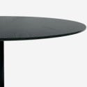 Mesa de Sala Tampo Preto Redondo 120cm Madeira Moderna Blackwood Oferta