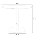 Mesa Redonda 80cm Mármore Dourada Moderna Elegante Monika Descontos