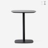 Mesa Moderna de Jantar Bar Café Restaurante 60x60cm Madeira Metal Kells Venda