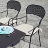 Conjunto 2 x cadeiras de jardim em ferro com braços bar restaurante Brienne Venda
