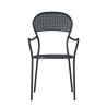 Conjunto 2 x cadeiras de jardim em ferro com braços bar restaurante Brienne Saldos