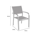 Cadeira com Braços para Exterior Jardim em Alumínio e Textilene Vence Saldos