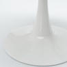 Conjunto de 4 Cadeiras Brancas Transparentes e Mesa Tulipan Redonda de Madeira 120cm Meis+ 