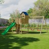 Parque de Diversões de Madeira para Crianças Jardim Recreio Escorrega Treehouse Saldos