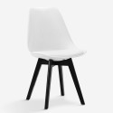 Cadeira de Cozinha Moderna Pernas Pretas Elegante Moderna Nórdica BE Catálogo