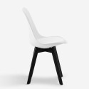 Cadeira de Cozinha Moderna Pernas Pretas Elegante Moderna Nórdica BE Estoque