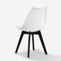Cadeira de Cozinha Moderna Pernas Pretas Elegante Moderna Nórdica BE Escolha