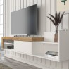 Móvel Moderno Suspenso para TV com 1 Porta e Prateleira 180x32x42cm Trella Custo