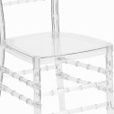 Conjunto de 20 Cadeiras Transparentes para Restaurante Cerimónias e Eventos Chiavarina Crystal Estoque