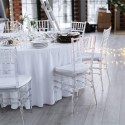 Conjunto de 20 Cadeiras Transparentes para Restaurante Cerimónias e Eventos Chiavarina Crystal Venda