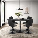 Conjunto 4 Cadeiras e Mesa Redonda Cozinha Moderna Elegante Tulipan 120cm Haki+ Saldos