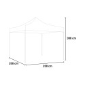 Lona Cobertura Tela Pérgola Jardim 2x2 Dobrável para Exterior PVC Eventide Modelo